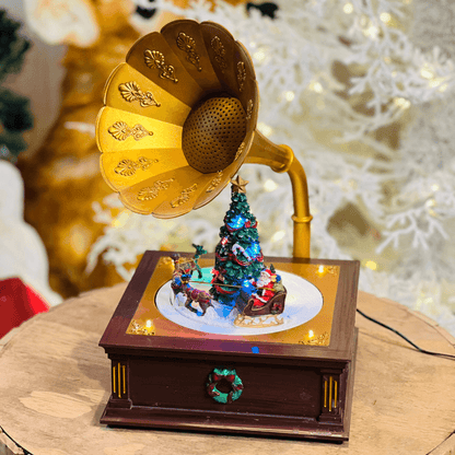 Gramofone Decorativo Musical Natalino – 37cm