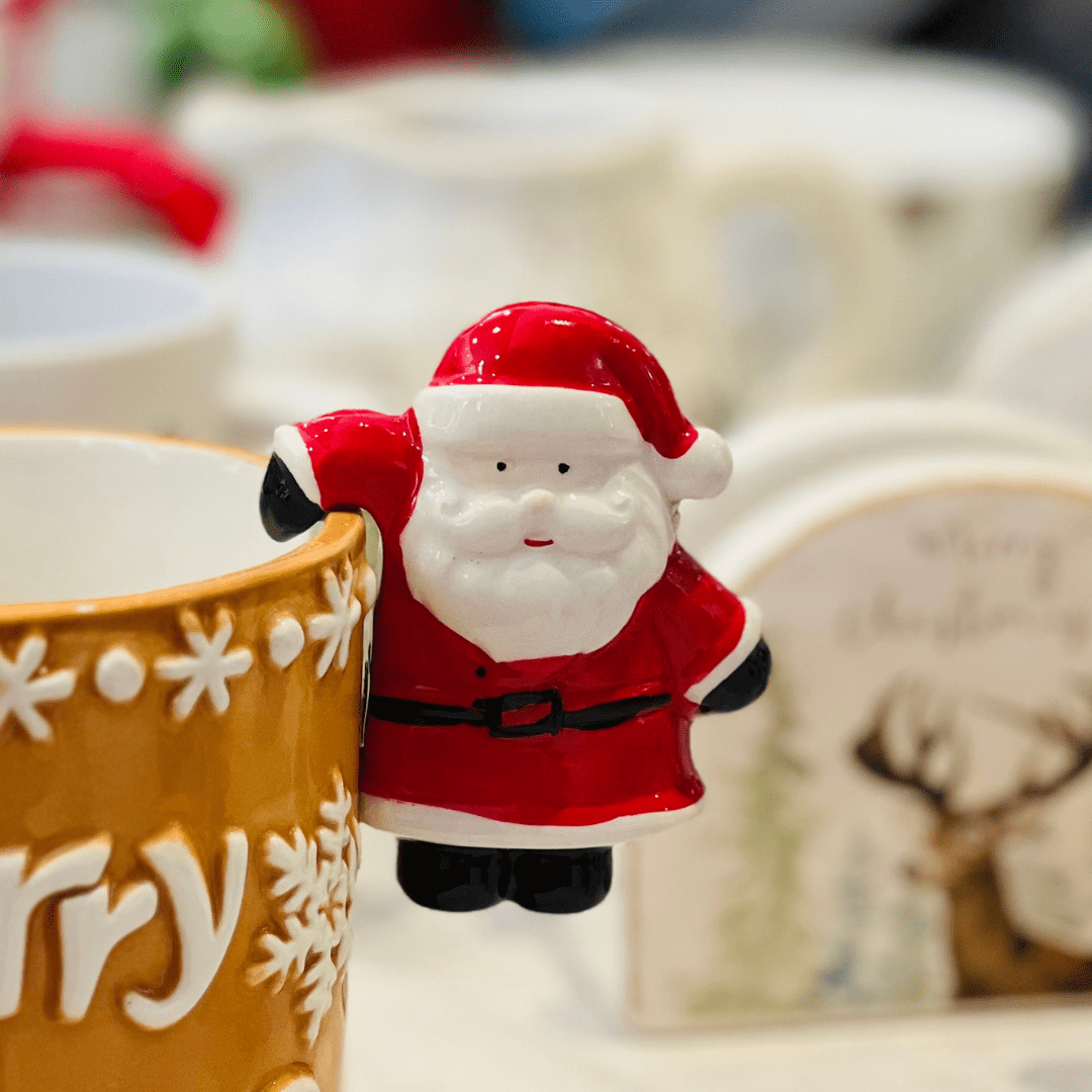 Caneca Natalina Merry Christmas de Cerâmica 400ml 13cm