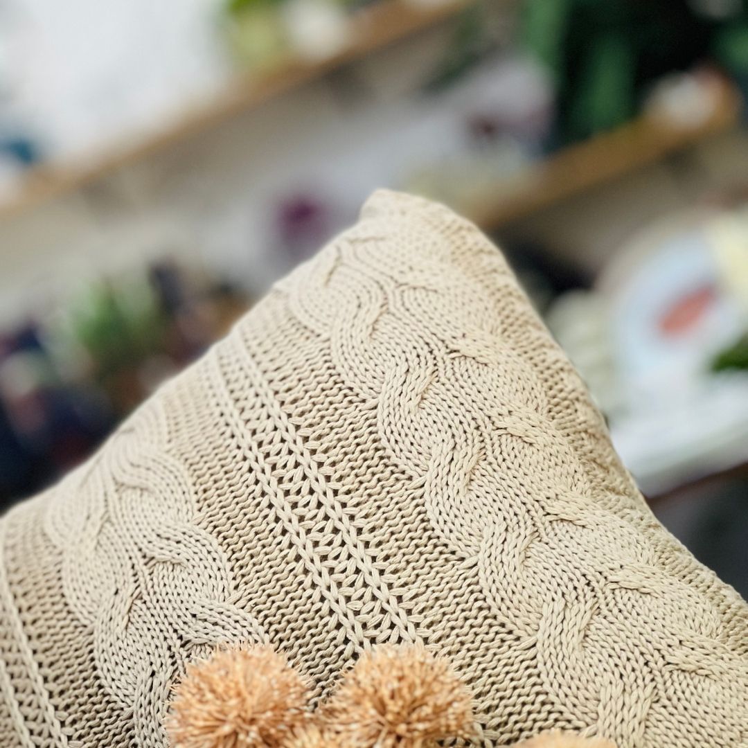 Almofada Tricot Trançada Castor - 50cm x 50cm (432105)