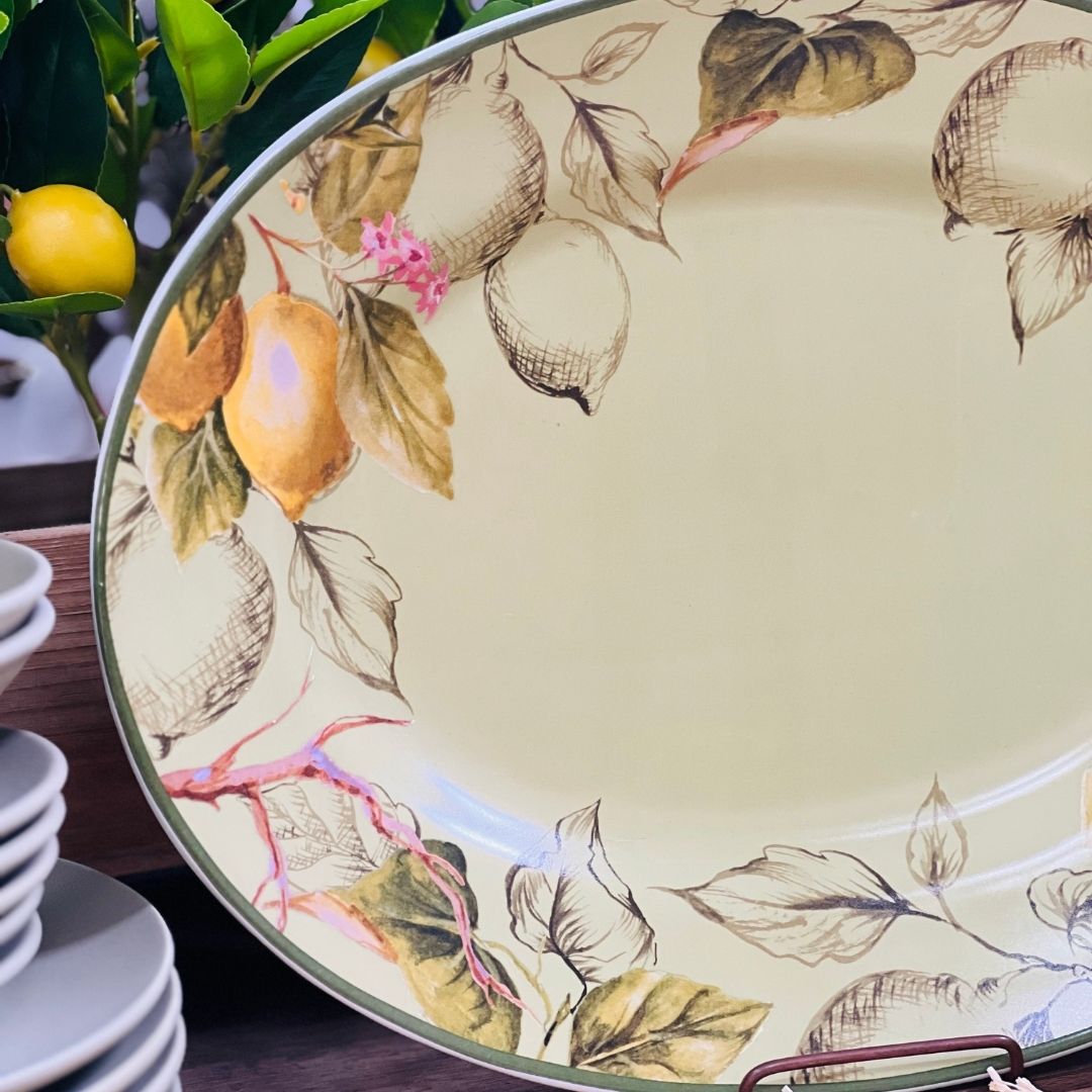 Travessa Grande Verde Toscana Limão Siciliano - 42cm