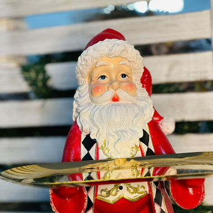 Papai Noel Com Bandeja Resina - Alt 50 Cm