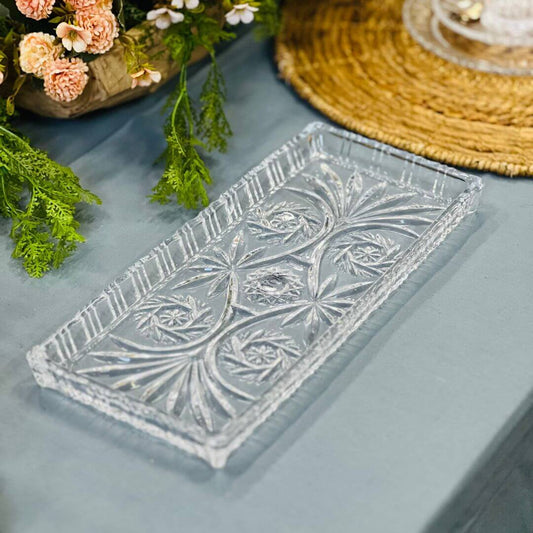 Travessa de Cristal de Chumbo Dragon - 34x15x2,5cm