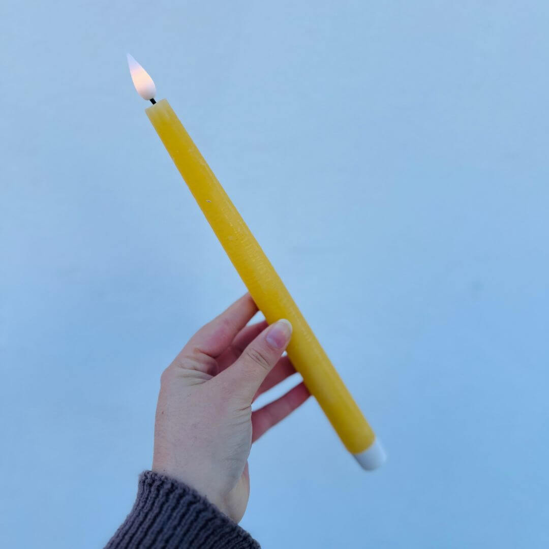 Jogo de Velas Decorativas com LED – 29cm (2 Peças)