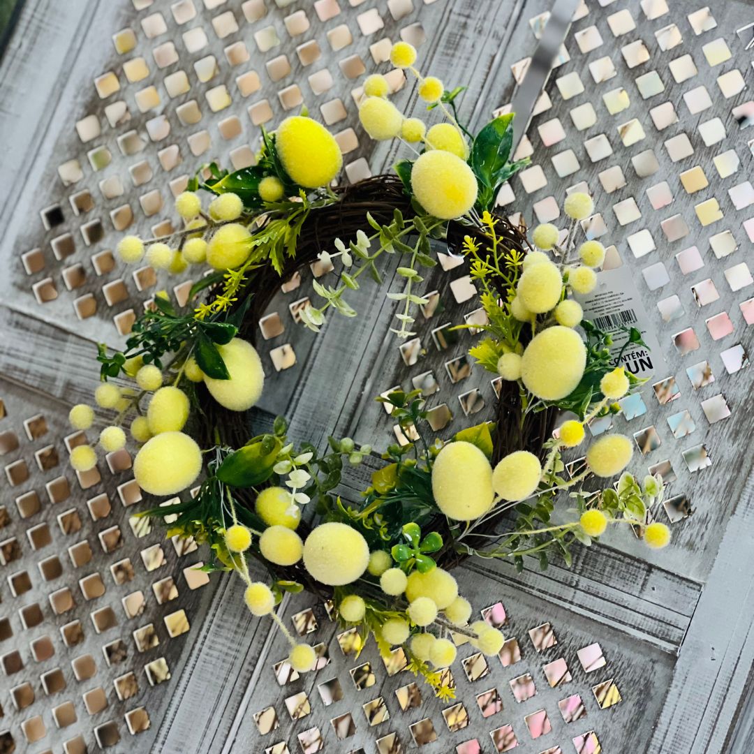 Guirlanda Com Ovos Amarelo - 33cm