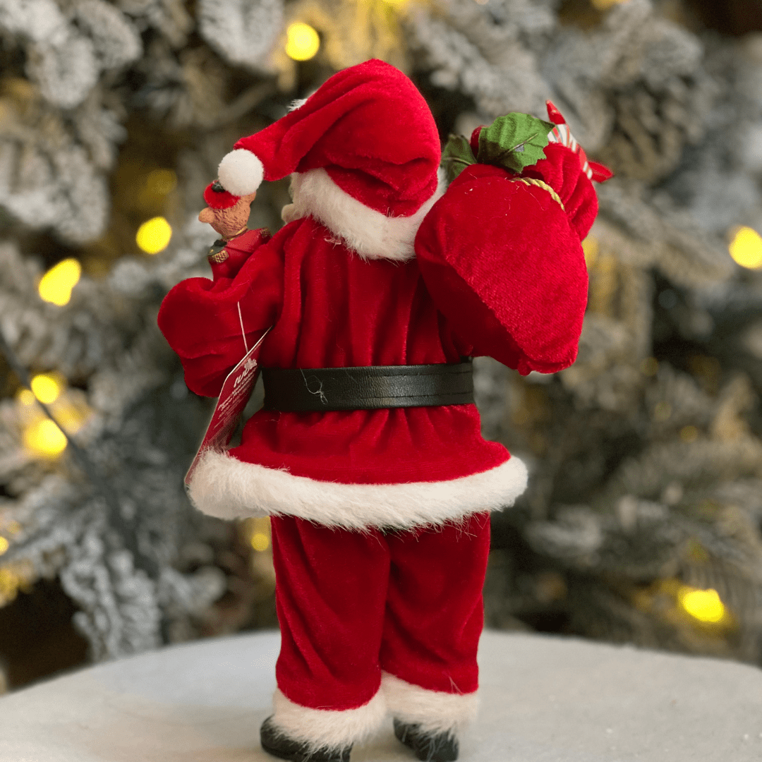 Papai Noel Colecionável Saco Presentes 30cm