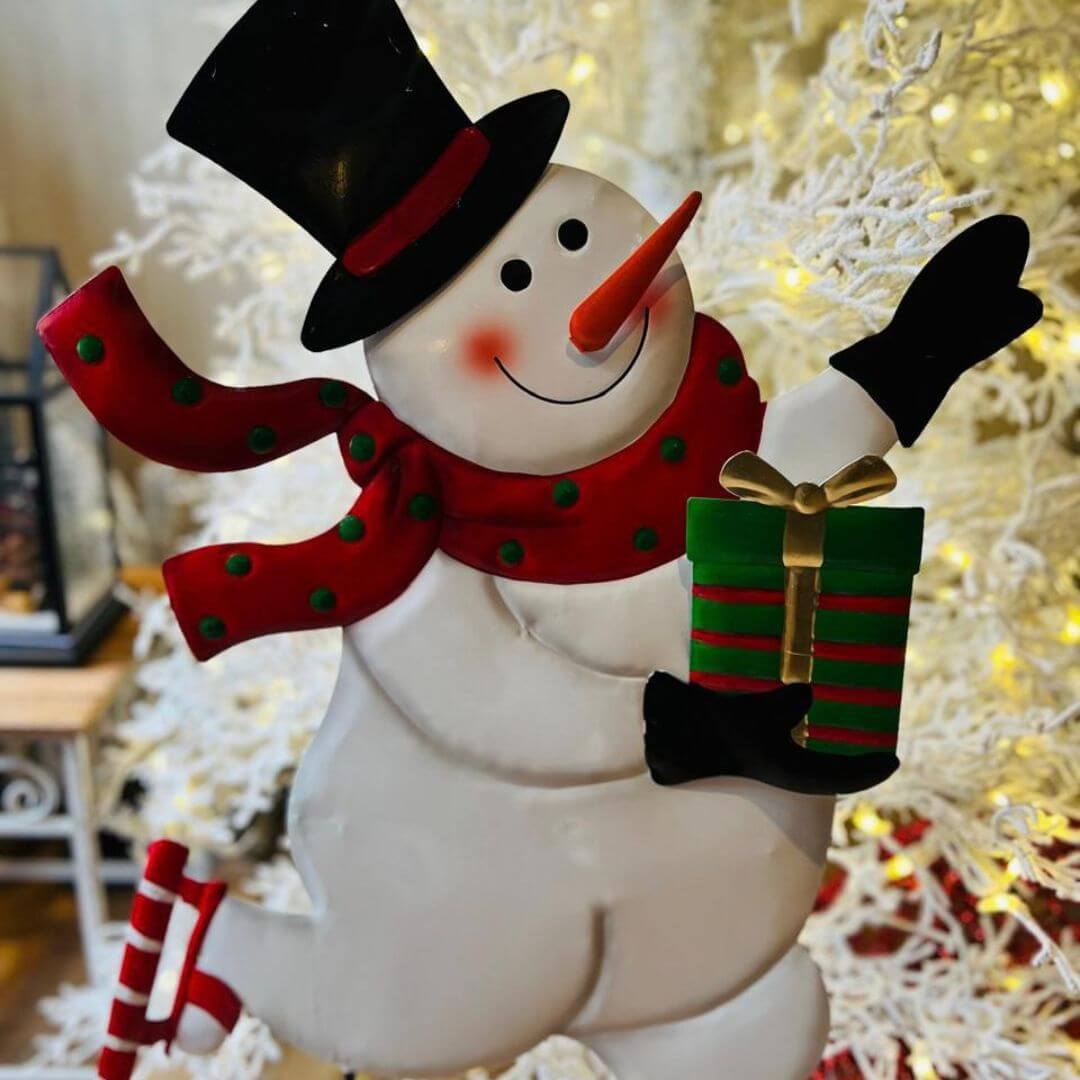 Decoração para Jardim Boneco de Neve – 95 cm
