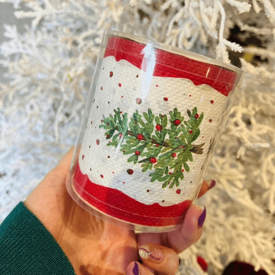 Papel Higiênico Natal Pinheiro Folha Dupla – 10cm x 20m