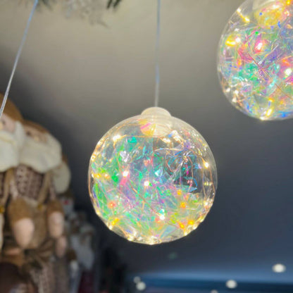 Cordão LED com 5 Bolas Transparentes – 15cm