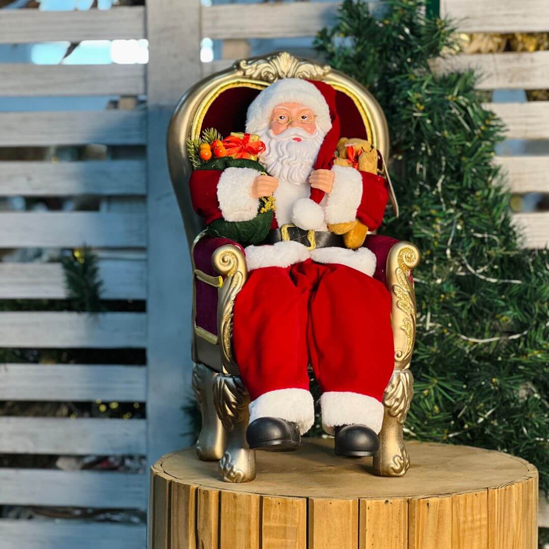 Noel Decorativo Sentado na Poltrona – 25x45cm