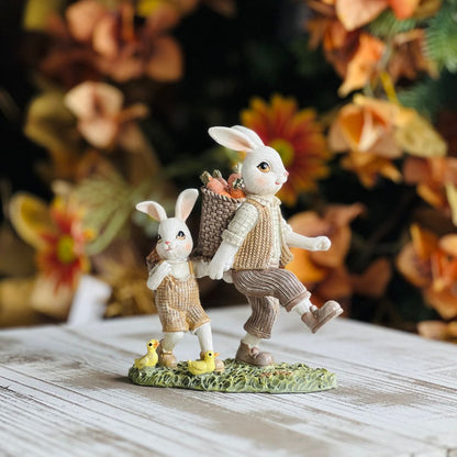 Coelho Pai e Filho - 17cm