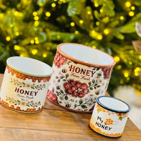 Jogo Cachepot Honey Vintage C/3 - 12x15