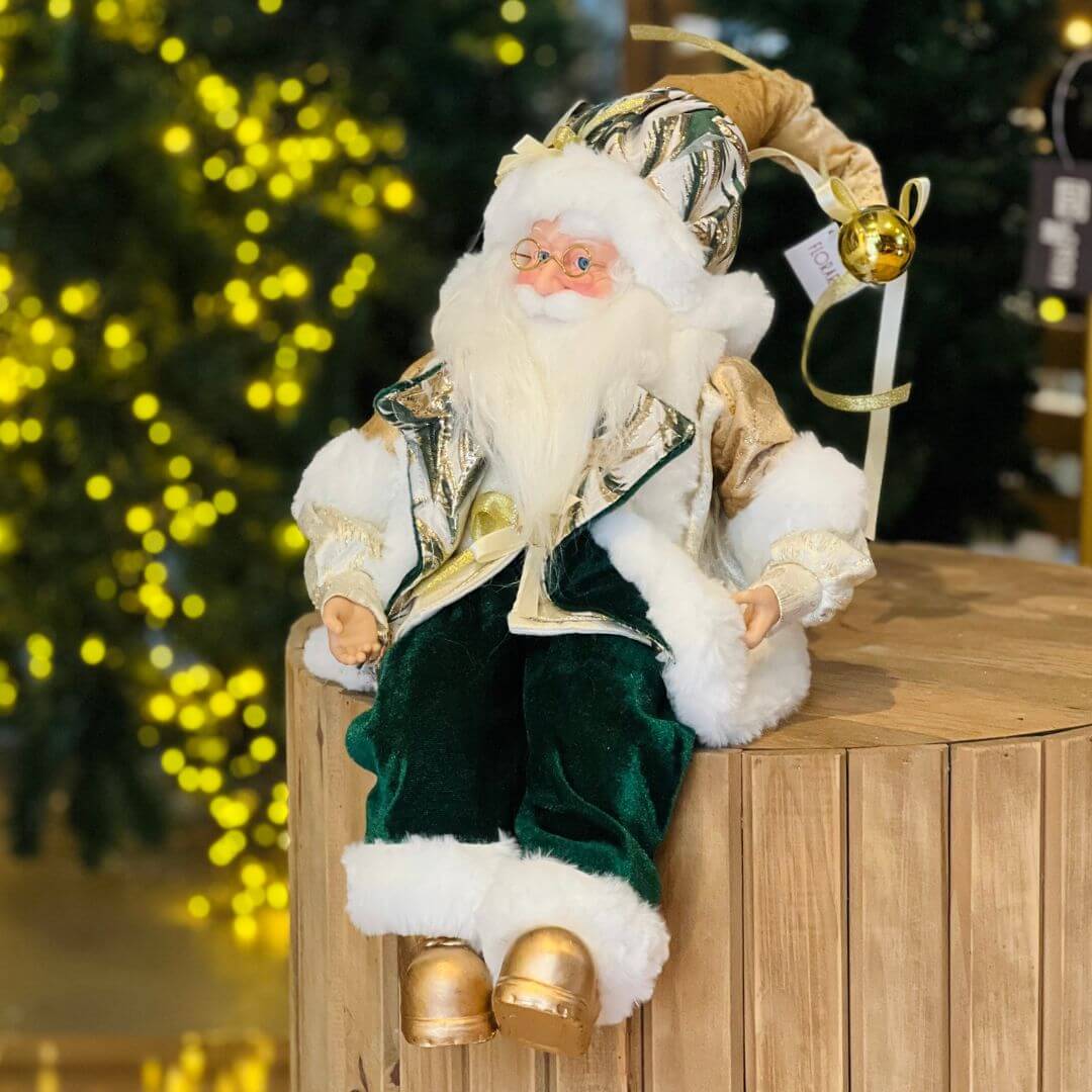 PAPAI NOEL NATAL SENTADO - 45CM