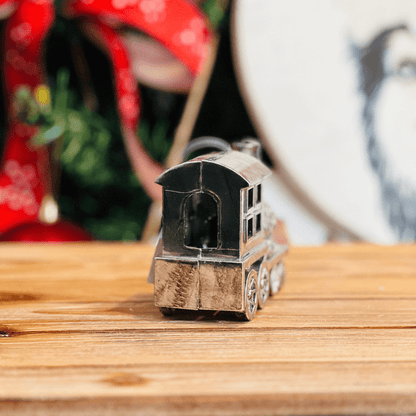 Trem Decorativo Prata 13x8cm