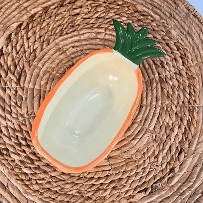 Bowl Abacaxi Tutti-frutti de Cerâmica 280ml - 5,5x10x19cm