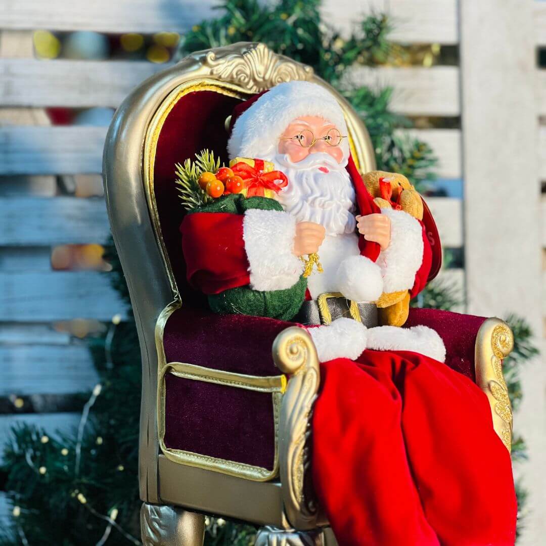 Noel Decorativo Sentado na Poltrona – 25x45cm