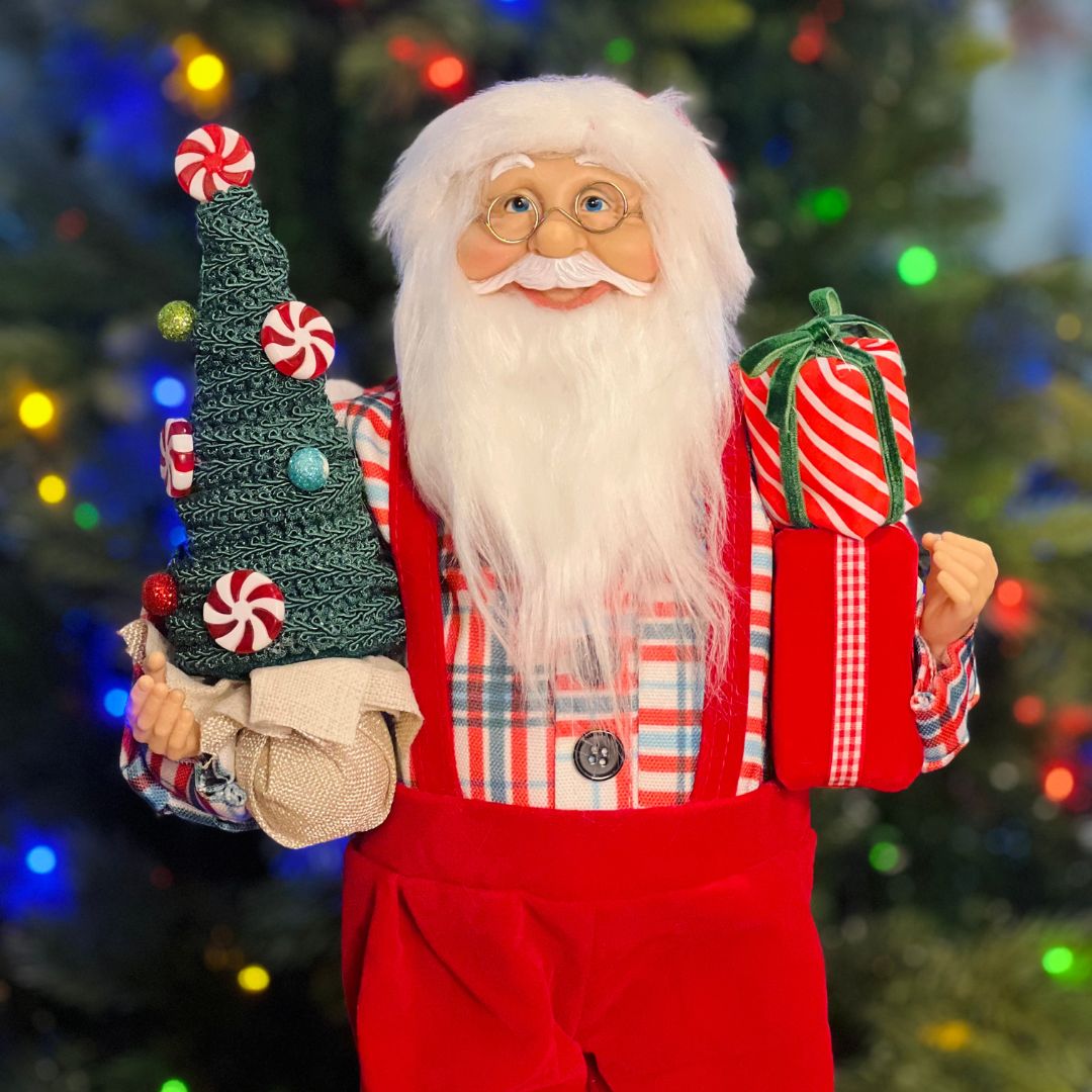 Papai Noel Com Pinheiro - 47cm