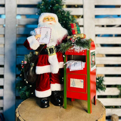 Papai Noel com Cartas e Correio – 45cm