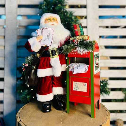 Papai Noel com Cartas e Correio – 45cm