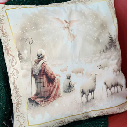Capa de Almofada Luxor Natal Presépio Anjo – 50x50cm