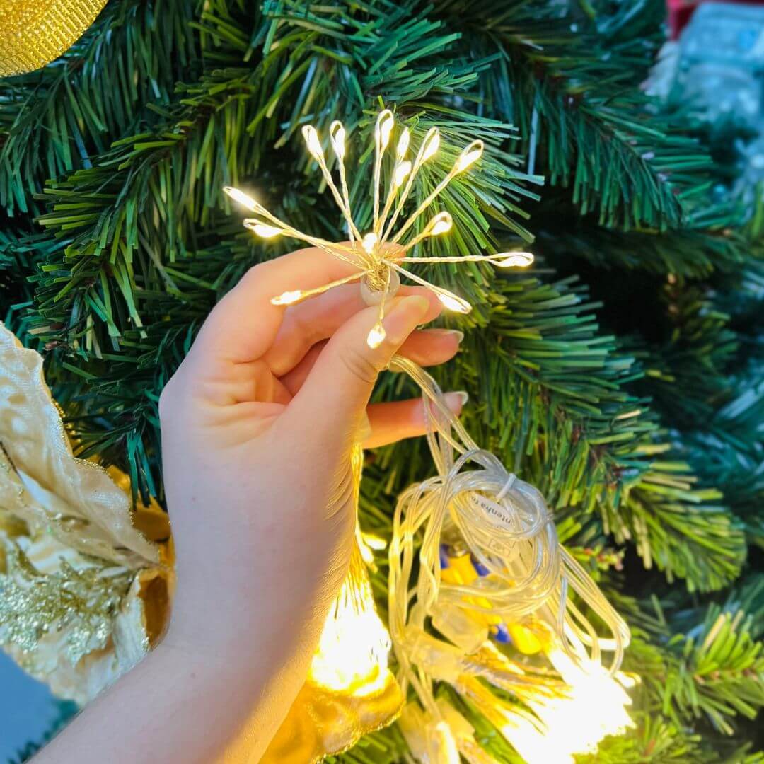 Cordão de Pendentes com 10 x 15 LEDs Warm – 2,5m