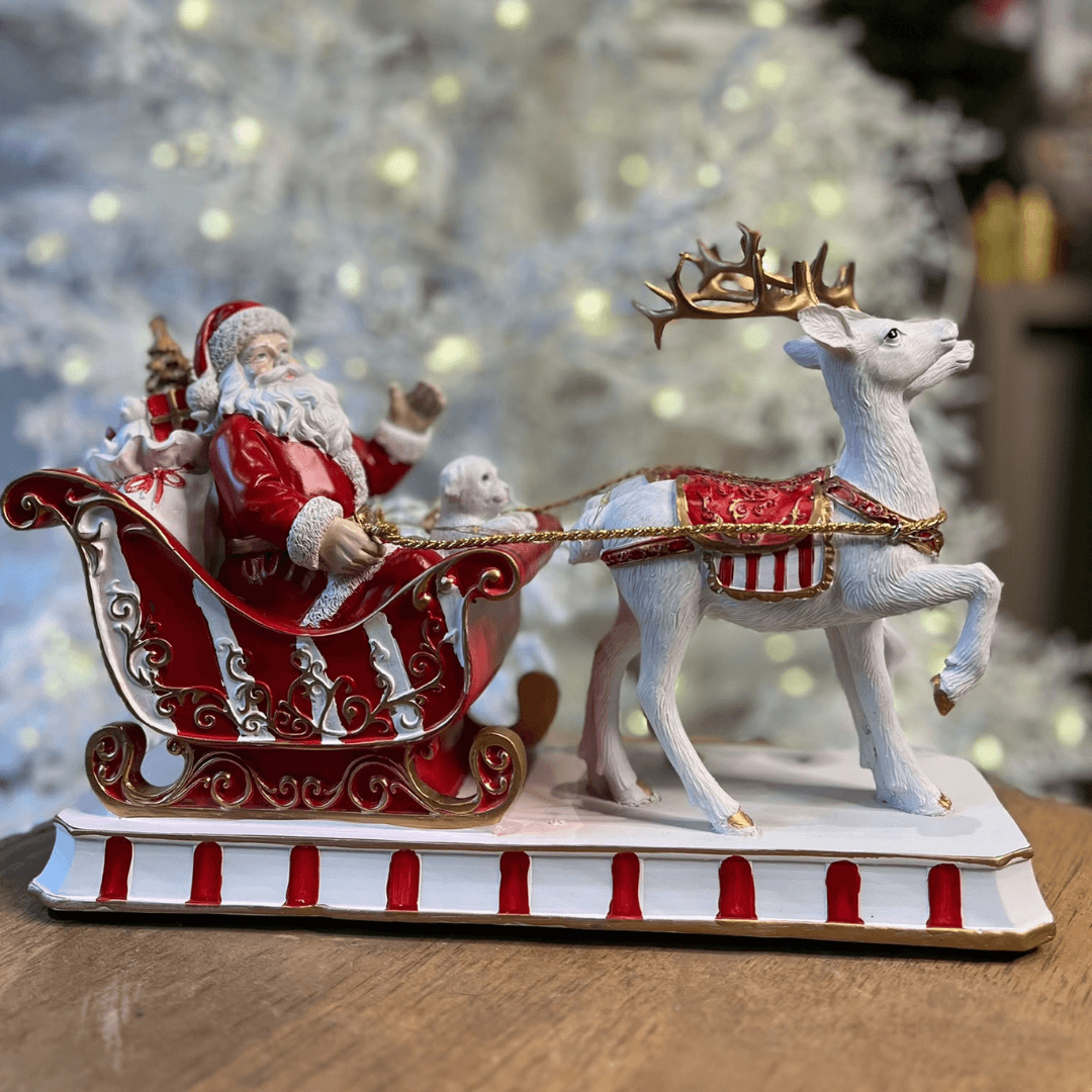 Noel Decorativo em Trenó com Rena – 32cm