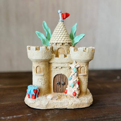 Resina Natal Castelo de Areia Bege – 20x16cm