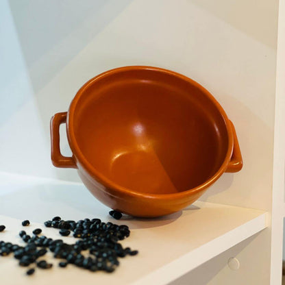 Bowl Liso com Alça Caramelo Fosco - 15cm