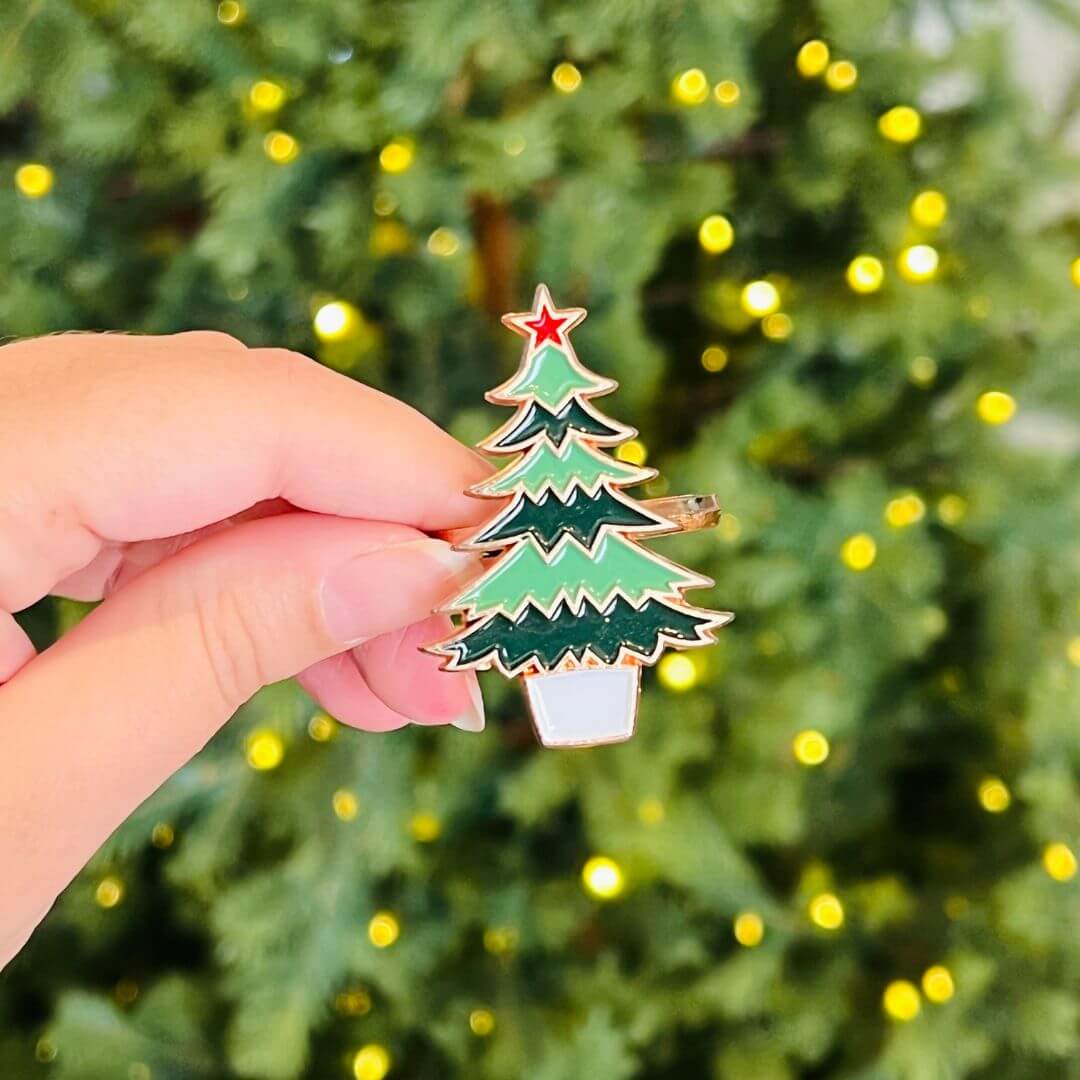 Porta Guardanapo Natal Árvore em Metal | Kit com 4 Unidades