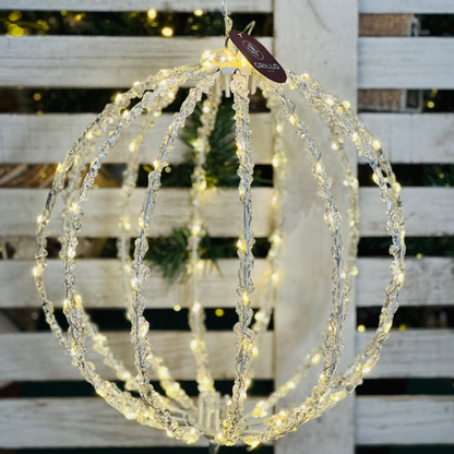 Bola Acrilico Led Bivolt  - 50cm Branco Quente