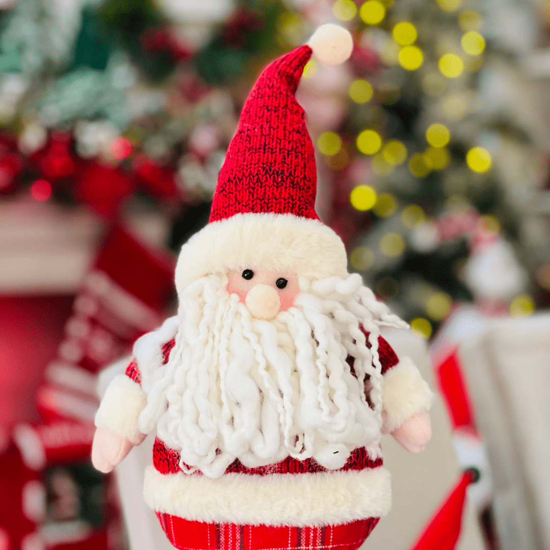 Papai Noel Em Pé Vermelho e Verde 44cm