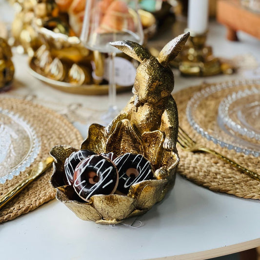 Coelho Tigela Ouro - 21cm