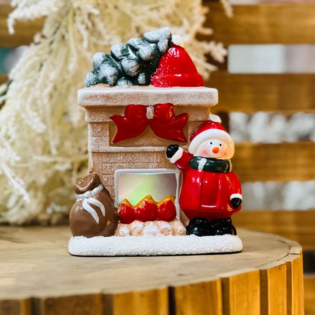 Casa de Natal Decorativa com LED – 17,5cm 