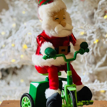Noel na Bicicleta Movimento/som 40cm Vermelho Verde