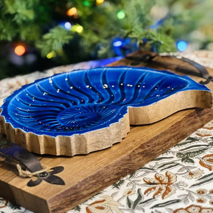 Centro de Mesa em Madeira Concha – 25cm
