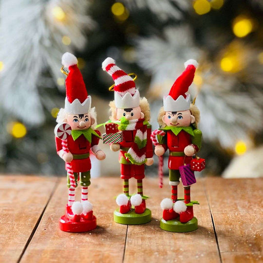 Enfeite Natal Quebra Nozes Com 3 Peças - 12,5cm