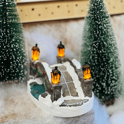 Cenário Natal Ponte Com Led 8,3x16,7x11cm
