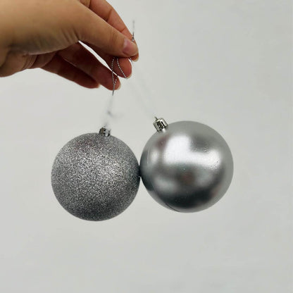 Bola Mista Tubo Prata – 8cm | Kit com 6 Unidades