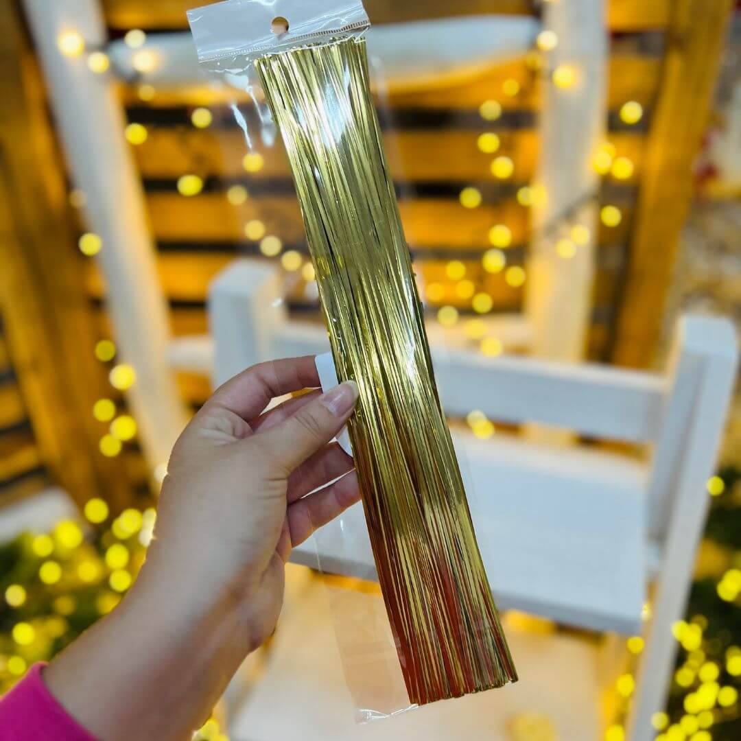 Fecho Prático Ouro – 30cm | 100 Peças