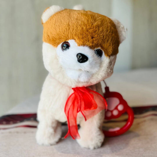 Boneco Cachorro Natalino com Movimento e Som – 26cm