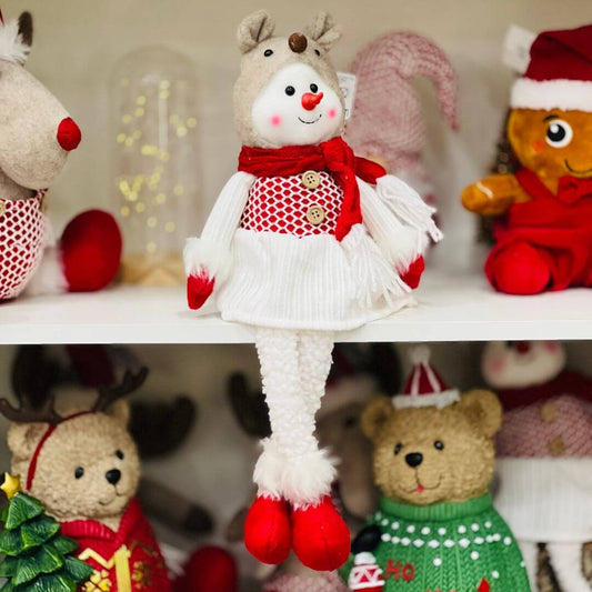 Boneco de neve com gorro de Urso - 50cm