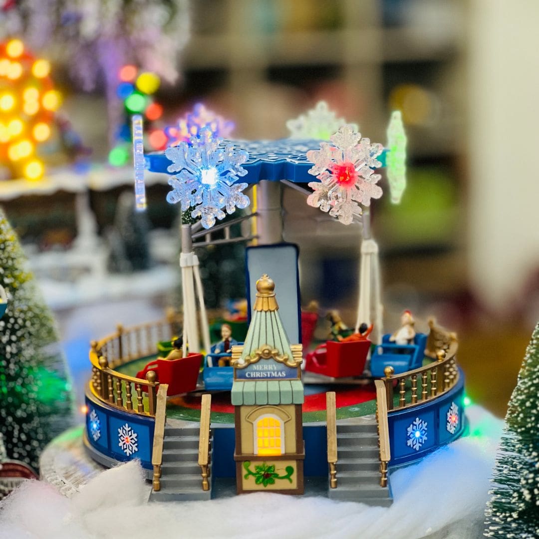 Brinquedo Parque de Diversoes Com Led, Som e Movimento Bivolt 30cm