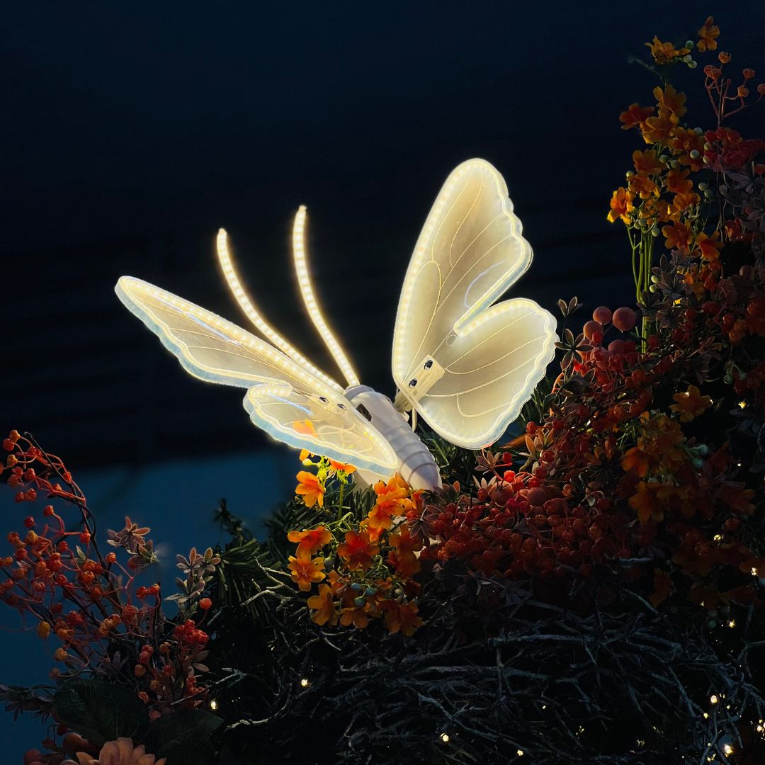 Borboleta Butterfly - 40cm Com Led Movimento Para Pendurar