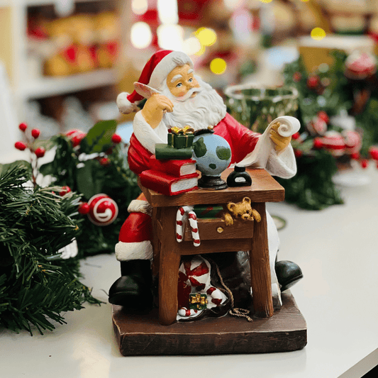 Enfeite Natalino Lista de Presentes do Noel Resina 26x19cm