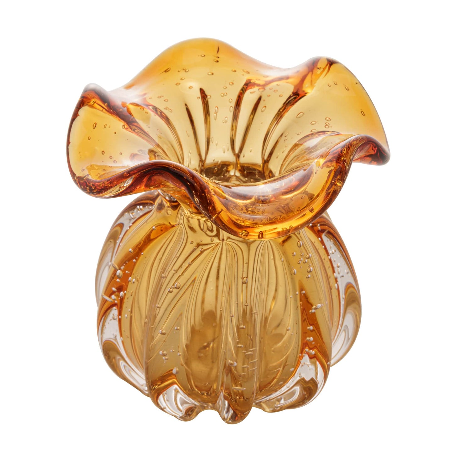 Vaso de Vidro Italy Ambar - 11,5x13cm