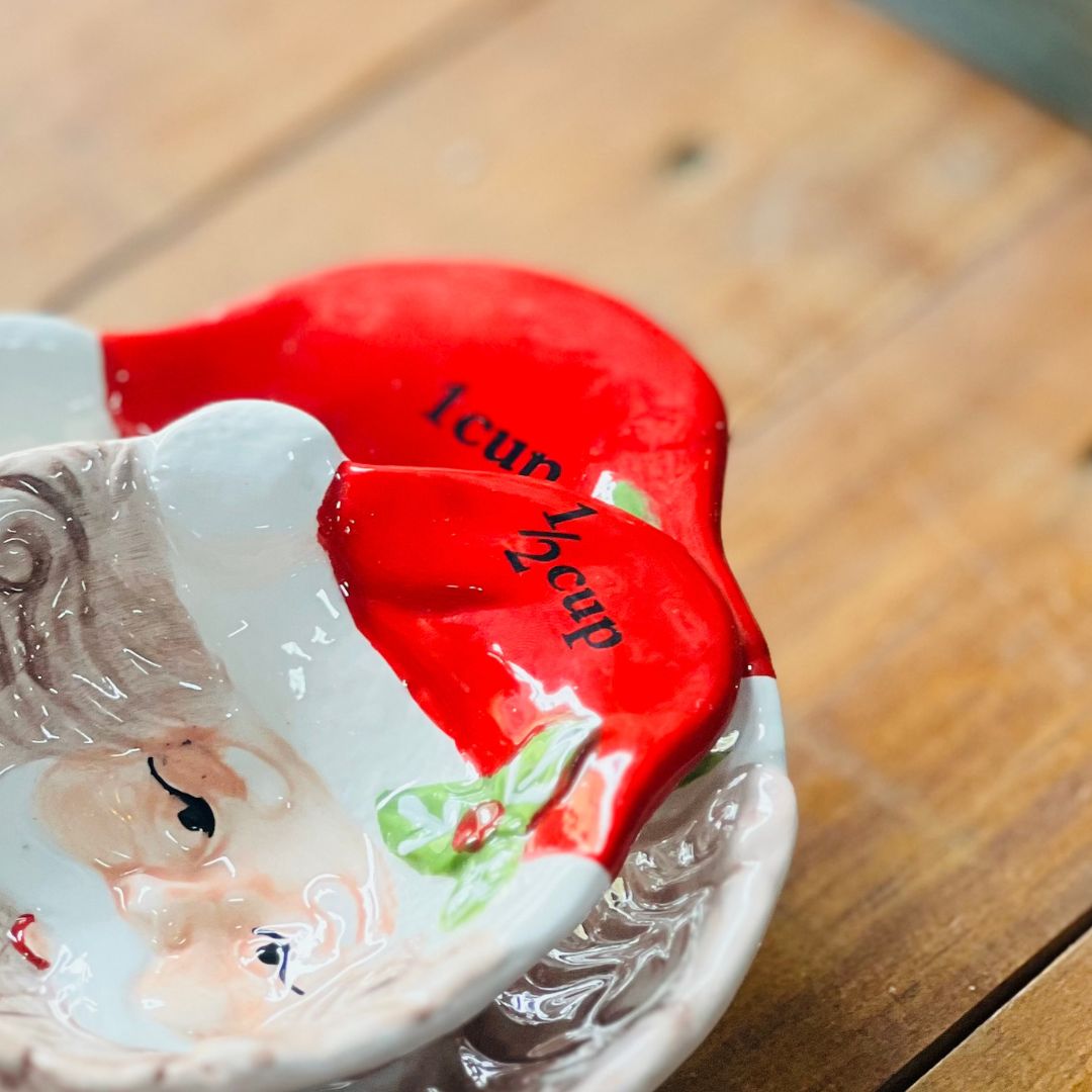 Petisqueira/Medidor 1 Cup Cerâmica Papai Noel - 16cm