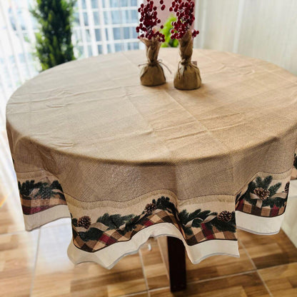 Toalha de Mesa Redonda Natalina Bosque – 1,80m