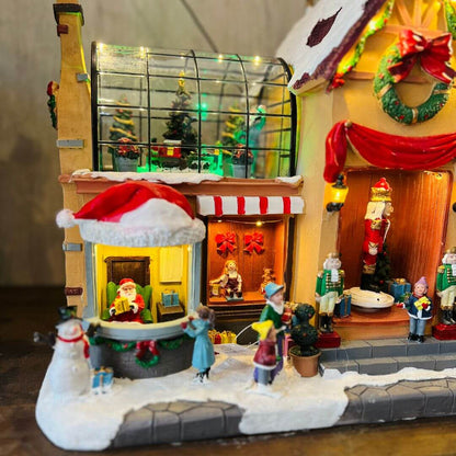 Cenário Natal Loja Quebra-Nozes Colorida – 41x44x26cm