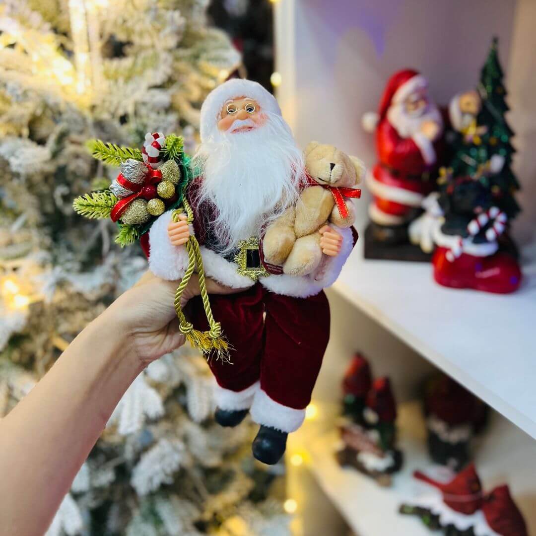 Papai Noel Repetidor Com Movimento 30cm
