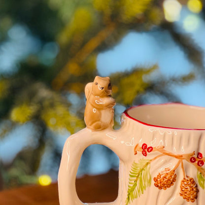 Caneca Tronco Esquilo - 13cm