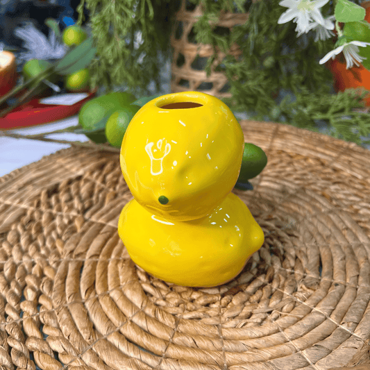 Vaso Limao Duplo Tutti-frutti de Cerâmica 12x9,5cm